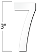 3 inch Die-Cut Magnetic Number - 7, White