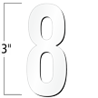3 inch Die-Cut Magnetic Number - 8, White