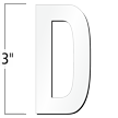 3 inch Die-Cut Magnetic Letter - D, White