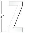 3 inch Die-Cut Magnetic Letter - Z, White