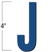 4 inch Die-Cut Magnetic Letter - J, Blue