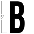 6 inch Die-Cut Magnetic Letter - B, Black