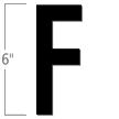 6 inch Die-Cut Magnetic Letter - F, Black