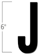 6 inch Die-Cut Magnetic Letter - J, Black