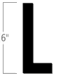 6 inch Die-Cut Magnetic Letter - L, Black
