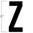 6 inch Die-Cut Magnetic Letter - Z, Black
