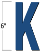 6 inch Die-Cut Magnetic Letter - K, Blue