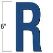 6 inch Die-Cut Magnetic Letter - R, Blue
