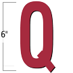 6 inch Die-Cut Magnetic Letter - Q, Red