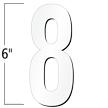 6 inch Die-Cut Magnetic Number - 8, White