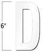 6 inch Die-Cut Magnetic Letter - D, White