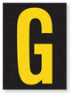 Engineer Grade Vinyl, 1.5 Inch Letter, Yellow on Black G