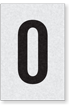 Engineer Grade Vinyl Numbers Letters Black on white 0