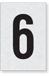 Engineer Grade Vinyl Numbers Letters Black on white 6