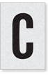 Engineer Grade Vinyl Numbers Letters Black on white C
