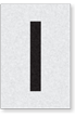 Engineer Grade Vinyl Numbers Letters Black on white I