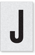 Engineer Grade Vinyl Numbers Letters Black on white J