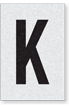 Engineer Grade Vinyl Numbers Letters Black on white K