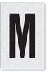 Engineer Grade Vinyl Numbers Letters Black on white M