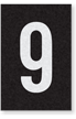 Engineer Grade Vinyl Numbers Letters White on black 9