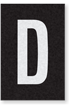 Engineer Grade Vinyl Numbers Letters White on black D