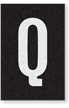 Engineer Grade Vinyl Numbers Letters White on black Q