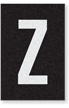 Engineer Grade Vinyl Numbers Letters White on black Z