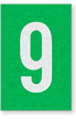 Engineer Grade Vinyl Numbers Letters White on green 9