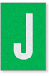 Engineer Grade Vinyl Numbers Letters White on green J
