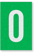 Engineer Grade Vinyl Numbers Letters White on green O