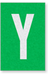 Engineer Grade Vinyl Numbers Letters White on green Y
