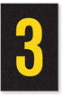 Engineer Grade Vinyl Numbers Letters Yellow on black 3
