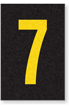 Engineer Grade Vinyl Numbers Letters Yellow on black 7