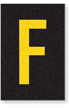 Engineer Grade Vinyl Numbers Letters Yellow on black F