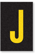 Engineer Grade Vinyl Numbers Letters Yellow on black J