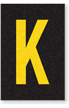 Engineer Grade Vinyl Numbers Letters Yellow on black K