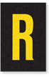 Engineer Grade Vinyl Numbers Letters Yellow on black R