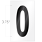 Numeric '0' Self Adhesive Vinyl Label 3.75 Inch