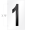Numeric '1' Self Adhesive Vinyl Label 3.75 Inch