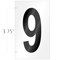 Numeric '9' Self Adhesive Vinyl Label 3.75 Inch