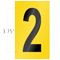 Numeric '2' Self Adhesive Vinyl Label 3.75 Inch