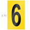 Numeric '6' Self Adhesive Vinyl Label 3.75 Inch