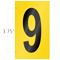 Numeric '9' Self Adhesive Vinyl Label 3.75 Inch