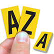 Reflective Vinyl Letters 1 Inch Tall Black on Yellow