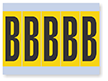 Alphabet 'B' Vinyl Cloth Label, 4 Inch