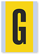Vinyl Cloth Alphabet 'G' Label, 6 Inch
