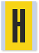 Vinyl Cloth Alphabet 'H' Label, 6 Inch