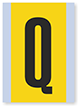 Vinyl Cloth Alphabet 'Q' Label, 6 Inch