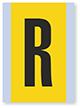Vinyl Cloth Alphabet 'R' Label, 6 Inch