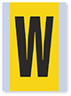 Vinyl Cloth Alphabet 'W' Label, 6 Inch